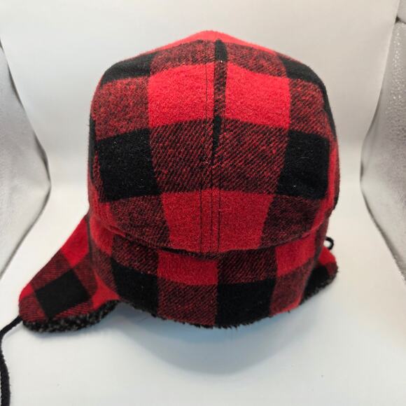 Buffalo Plaid Winter Hat and Mitten Lot 4 Adult OSFM Target Trapper Set - Picture 4 of 16